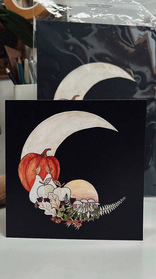 Harvesting For The Dark Half Of The Year Greetings Card