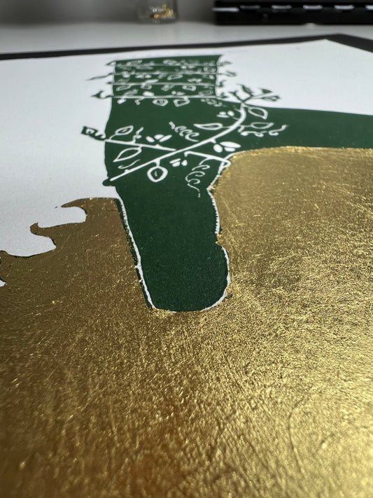 Holding On To The Light Original Lino Print