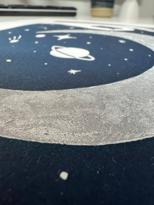 Holding On To The Night Original Lino Print