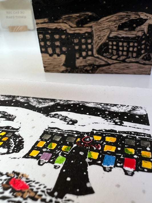 Welcome Home Wood Engraving