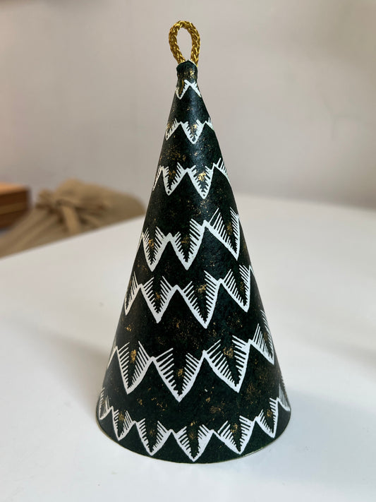 Forest Green Linoprint Trees