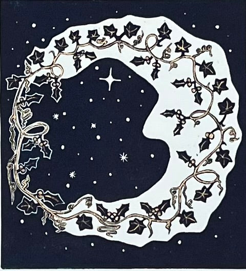 Winter Wreath & Moonlight Greetings Card